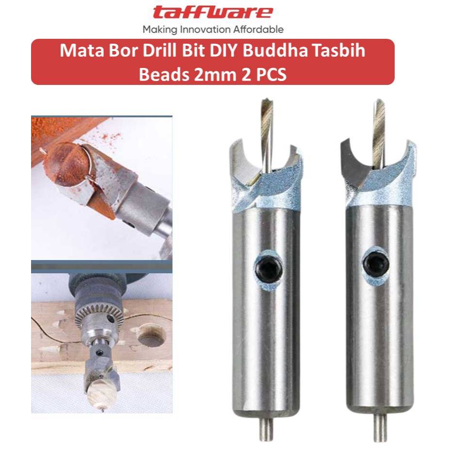 Taffware Tideway Mata Bor 2mm 2 PCS – Drill Bit DIY Tasbih Batu & Buddha Beads Presisi