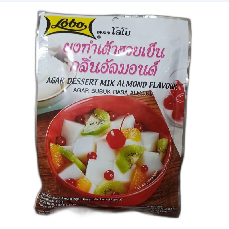 

Lobo Agar Dessert Mix Almond Flavour / Lobo Bubuk Agar Rasa Almond 130g