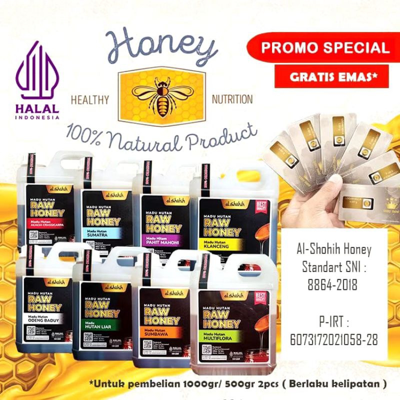 

Madu Hutan Murni 1000 Gram Kualitas Super - Pure forest honey original garansi