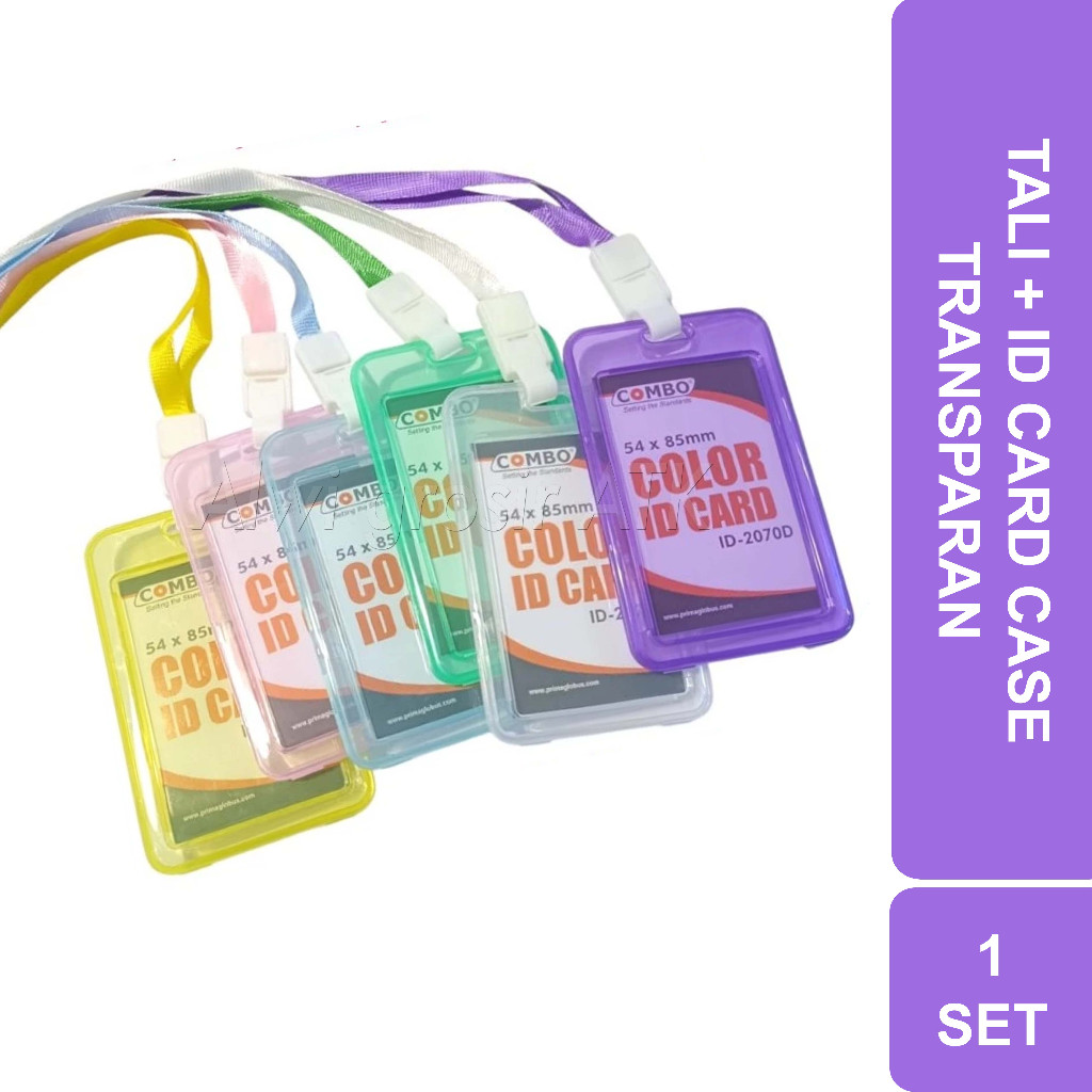

Full Set Tali Name Tag + Id Card Transparan 2 Sisi Untuk Panitia | 1 Set