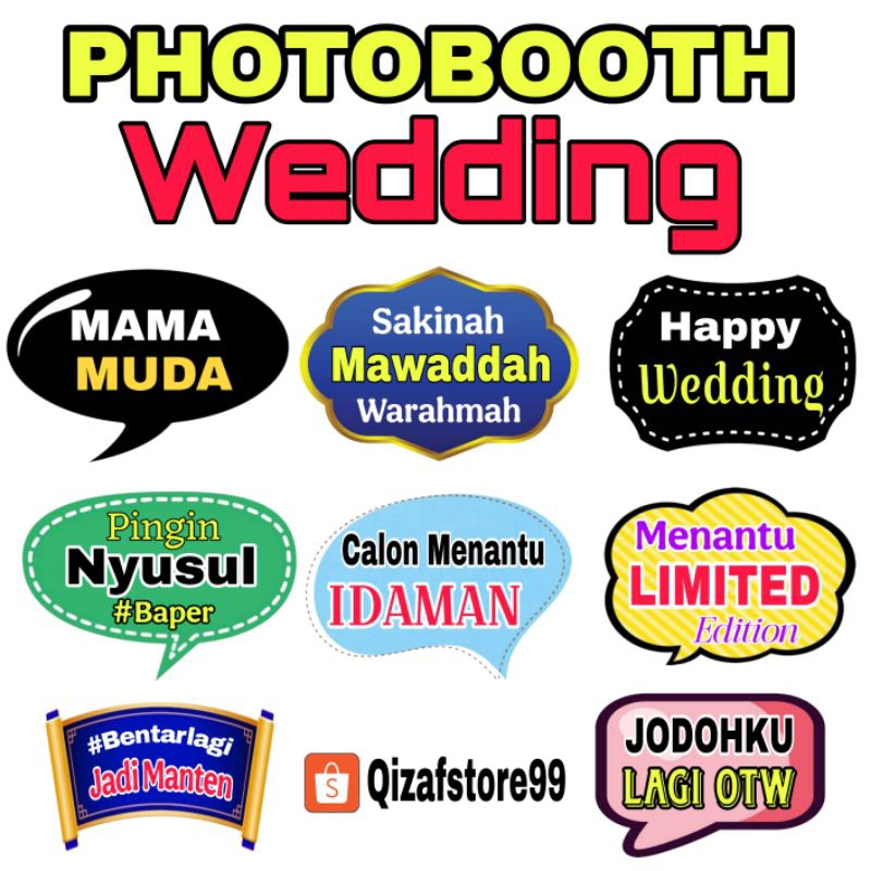 PROPS PHOTOBOOTH WEDDING • PHOTOBOOTH PERNIKAHAN