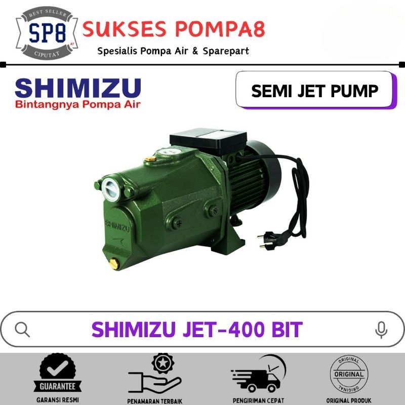 Pompa Air Shimizu JET-400 BIT Non Otomatis / Pompa Air Semi Jet