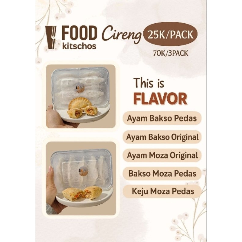 

Cireng Isi Ayam/Bakso/Keju Moza rasa Pedas/Original