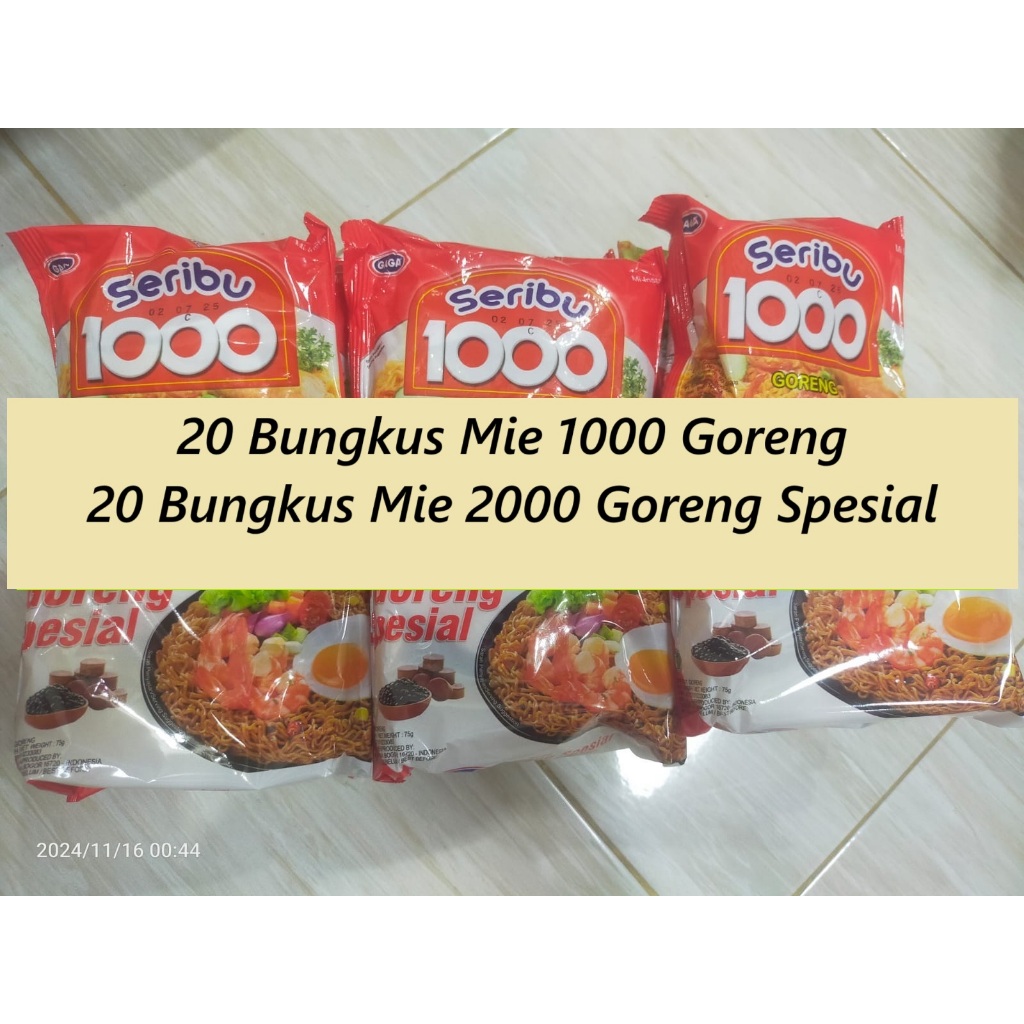 

Paket261 : Total 30 Bungkus , 15 Bungkus Mie Gaga 1000 Goreng dan 15 Bungkus Mie Gaga Goreng Spesial