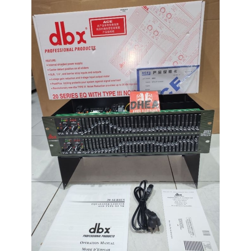 Equalizer DBX2231 DBX 2231 Grade A MAKRO 2 x 31 Channel Dual Channel Equalizer DBX Graphic 3U Ori Ch