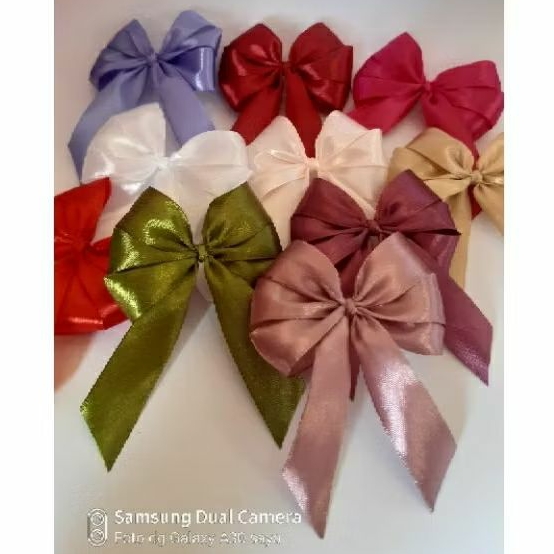 

[10 pcs] 3 layer pita souvenir pita satin jadi / pita buket / pita hampers / pita parcel / pita kupu