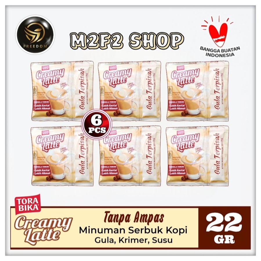 

Torabika Creamy Latte | Kopi Instant Bubuk Tanpa Ampas Sachet - 22 gr (Kemasan 6 Pcs)