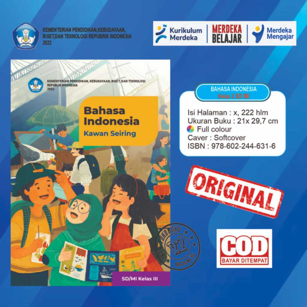 

Buku bahasa Indonesia kelas 3 SD kurikulum merdeka