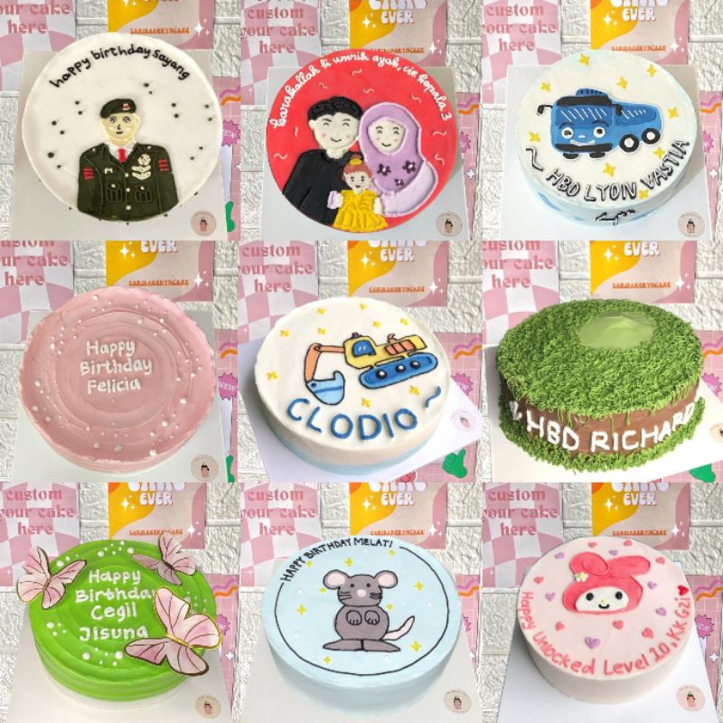 

(CUSTOM) KOREANCAKE DIAMETER 16 18 2 LAYER, BACA DESKRIPSI SEBELUM MEMBELI!