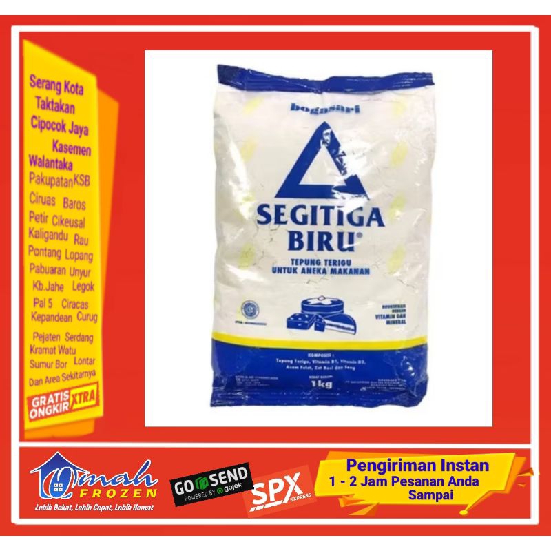 

Terigu Segitiga Biru 1Kg, Frozen Serang