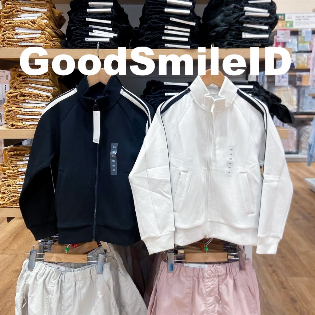 NEW KIDS Jaket Sweat Dry Ritsleting | Garis Outer Anak Laki Perempuan Remaja JASTIP UNIQLO
