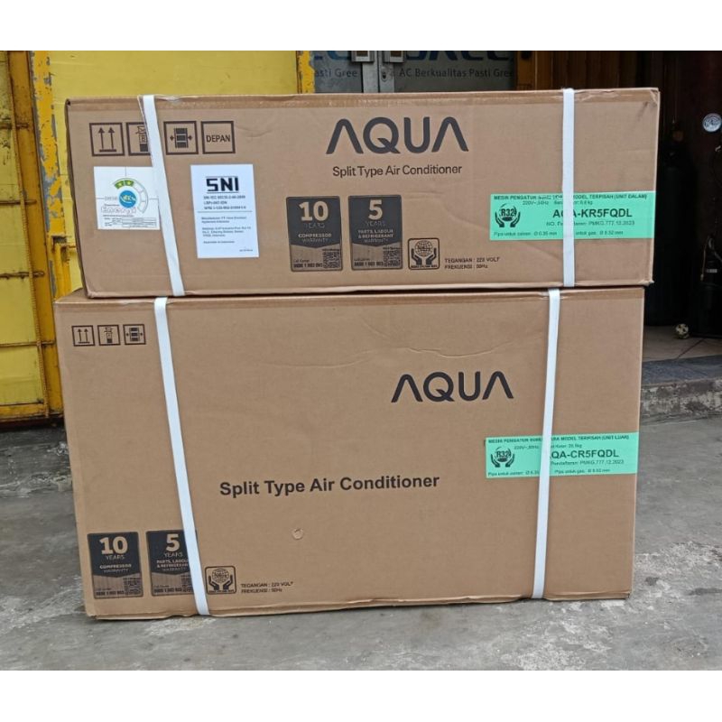 AC Aqua 1/2 PK Std AQA-KCR5FQDL Termasuk Pasang Paket 3M Khusus Cikarang
