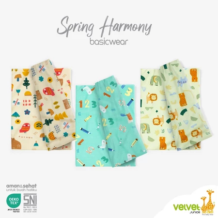 HARGA PER PACK ISI 3PCS VELVET JUNIOR MURAH BEDONG BAYI 90X110 KAIN BEDONG BAHAN ADEM & LEMBUT BEDON