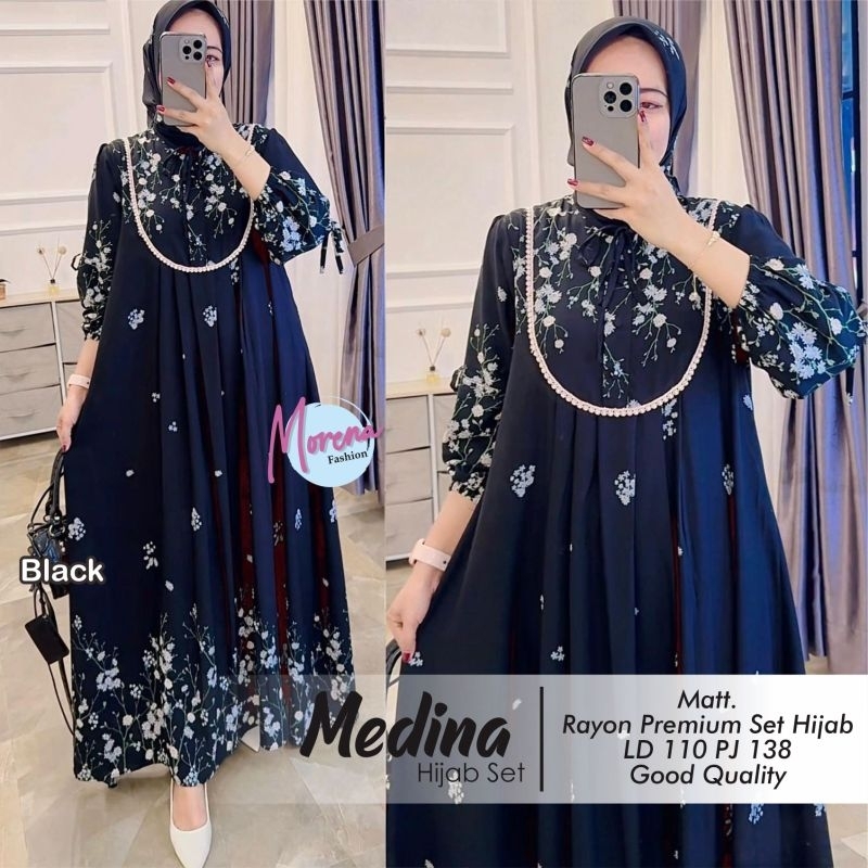 Gavina Hijab Set / Medina Hijab Set / Mahisa Hijab Set /  Gamis Muslim include Hijab / Rayon Premium