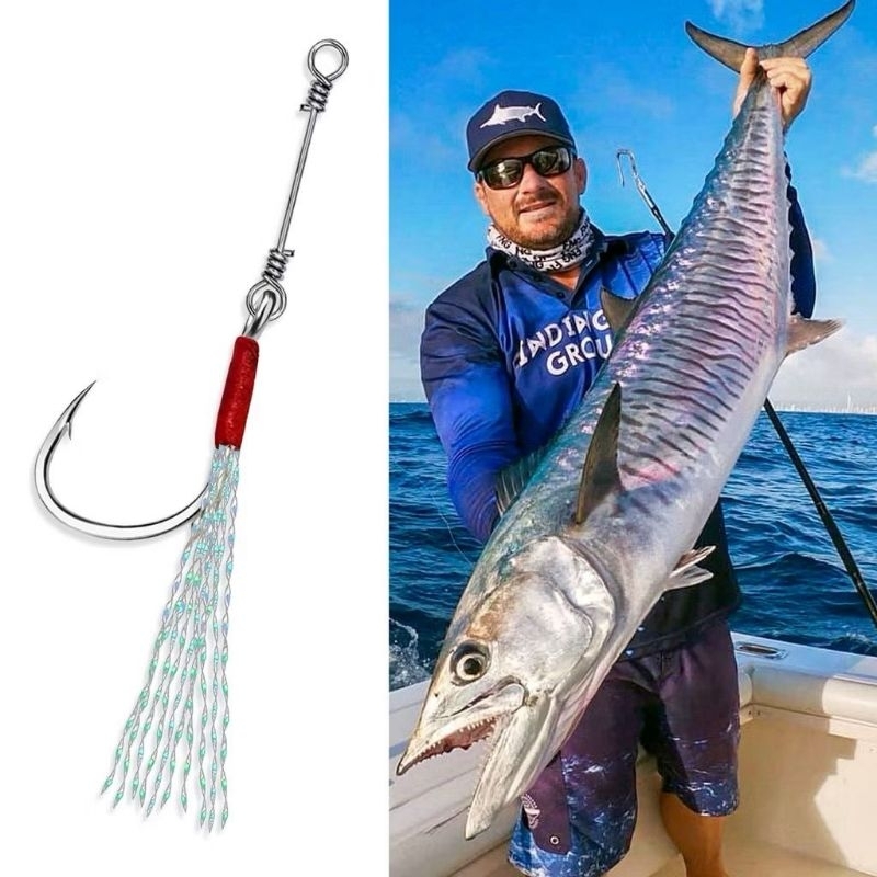 Assist Hook Kawat Anti Gigi Tajam Untuk Tenggiri Barakuda Tuna Marlin dan Pelagis lainnya