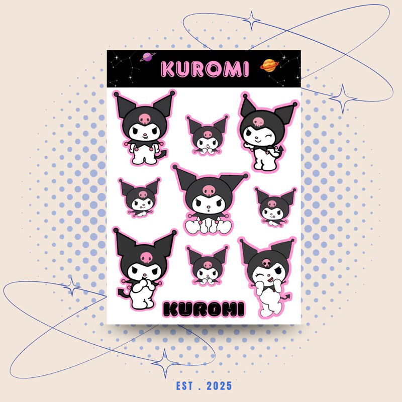

[STIKER DECO] KUROMI | STIKER LUCU | STIKER | STIKER ANAK ANAK | MAINAN ANAK ANAK | STIKER HIASAN | PRODUK LUCU | STIKER HP/TAB/LAPTOP/HIASAN