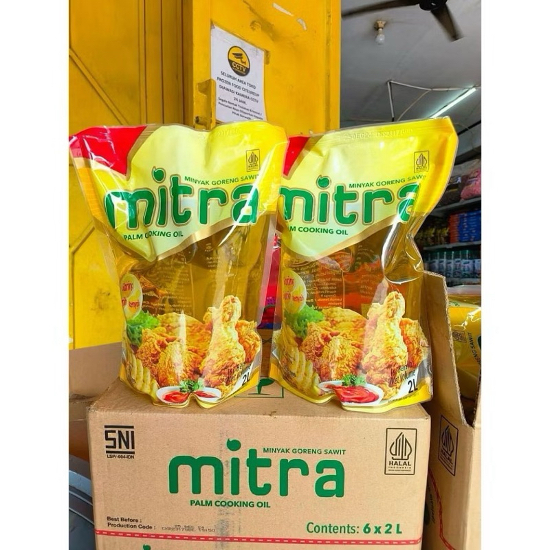 

Minyak goreng mitra 2 liter isi 6 pouch perdus