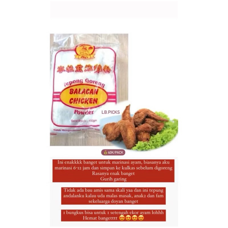 

Balacan chicken / tepung goreng ayam