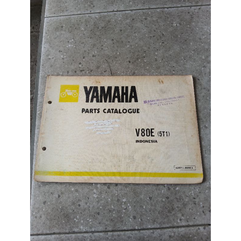 BUKU PART CATALOG YAMAHA V80E ORIGINAL