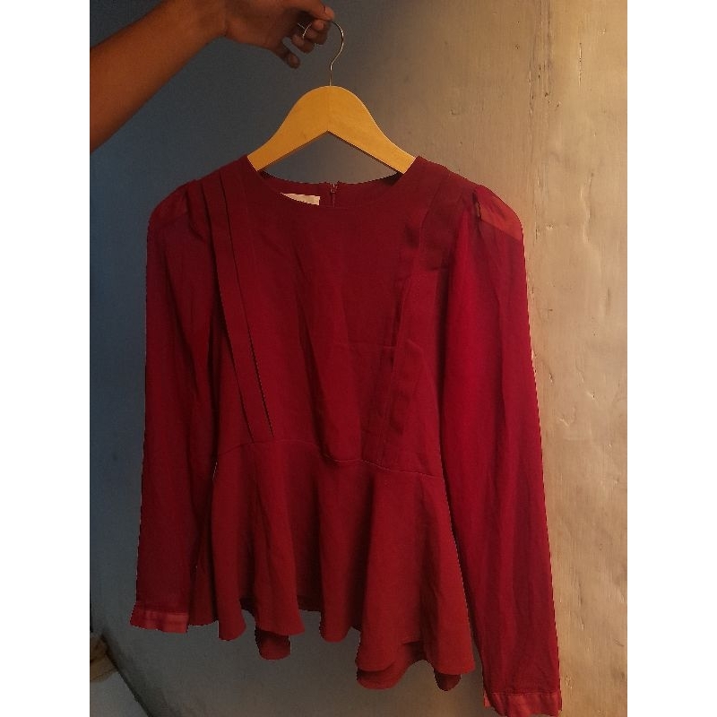 Blouse Merah maroon