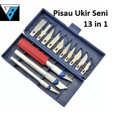 

Set Pisau Ukir Seni 13 in 1 Crafting Knife 3 Handle - A-003
