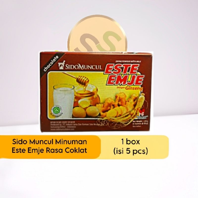 

SIDO MUNCUL MINUMAN ESTE EMJE RASA COKLAT ISI 5 PCS