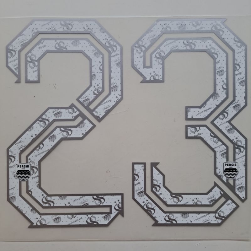 Font Nomor Punggung Jersey PERSIB BANDUNG