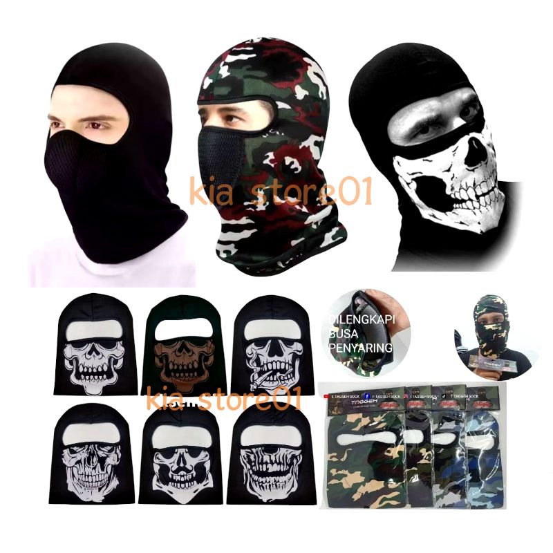 MASKER NINJA MASK PREMIUM / MASKER MOTOR FULL FACE / MASKER BERKENDARA