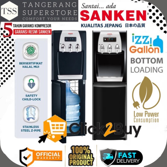 DISPENSER AIR GALON BAWAH SANKEN HWD-C505M HWD C505 C500E HOT NORMAL COLD WATER DISPENSER SANKEN BOT
