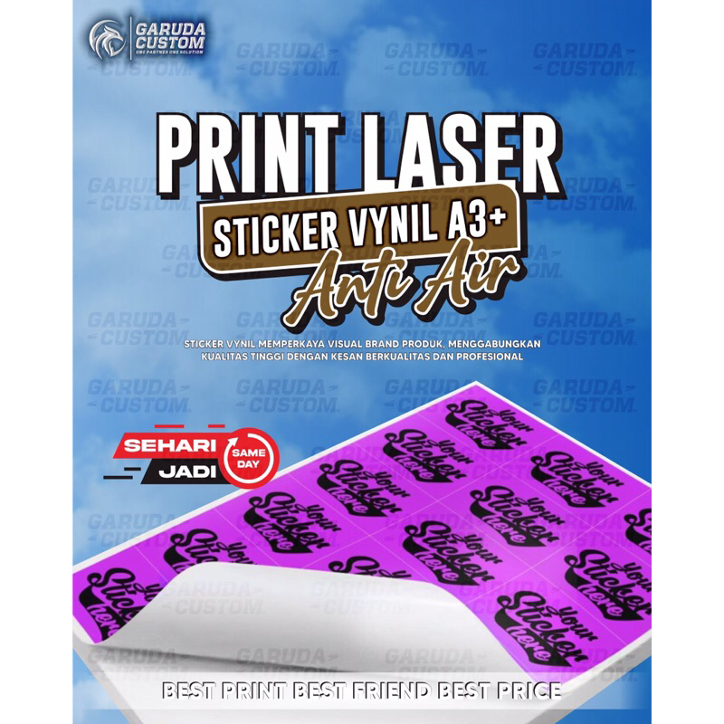 Sticker Vinyl Custom | Stiker Vinyl | Sticker Vinyl Waterproof | Sticker Vinyl A3+ | Sticker Label |