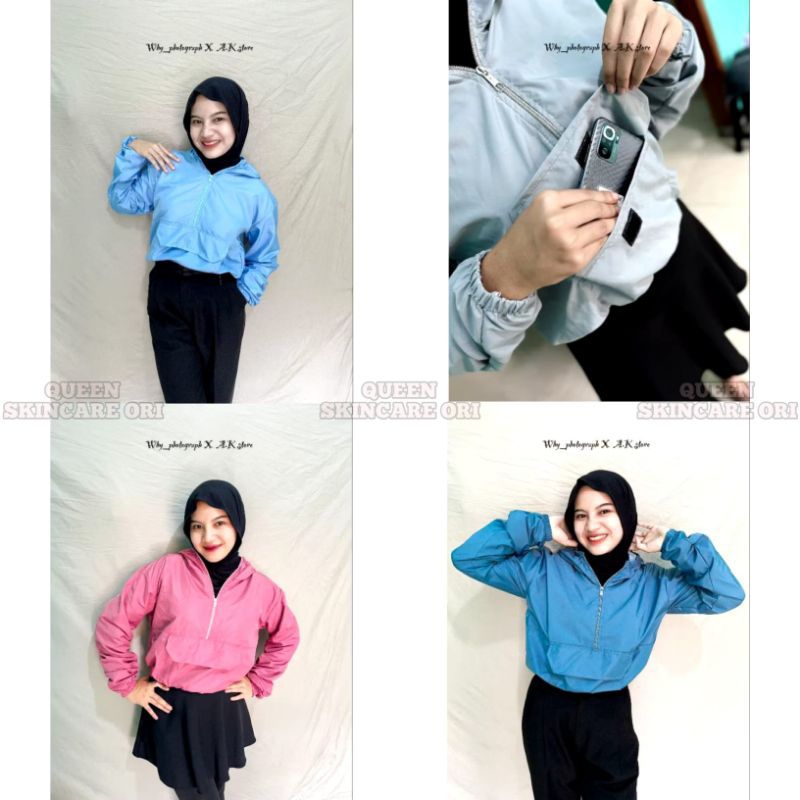 JAKET PARASUT OLAHRAGA | JAKET ANTI UV | JAKET WANITA ENAK DI PAKAI | JAKET RAJUT WANITA | Edrea Cro