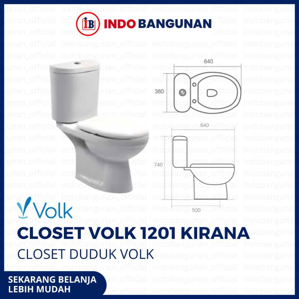 CLOSED / KLOSET DUDUK VOLK KIRANA 1201