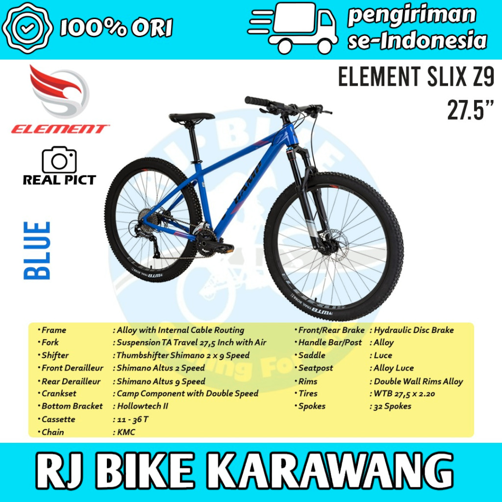 MTB 27.5 Camp SLix Z9 2 x 9 speed Alivio Mix