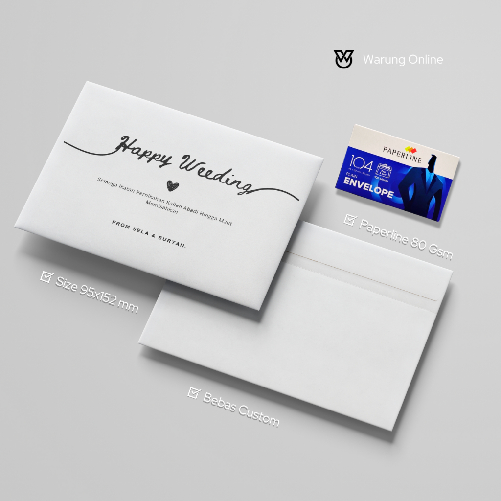 

[Custom] Amplop Kondangan + Kartu Ucapan / Happy weeding greeting card