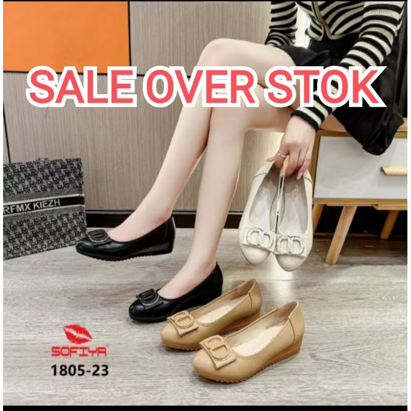 SALE OVERSTOK SIZE 40 SOFIYA 1805 23 SEPATU WEDGES /PANTOPEL / SEPATU KERJA