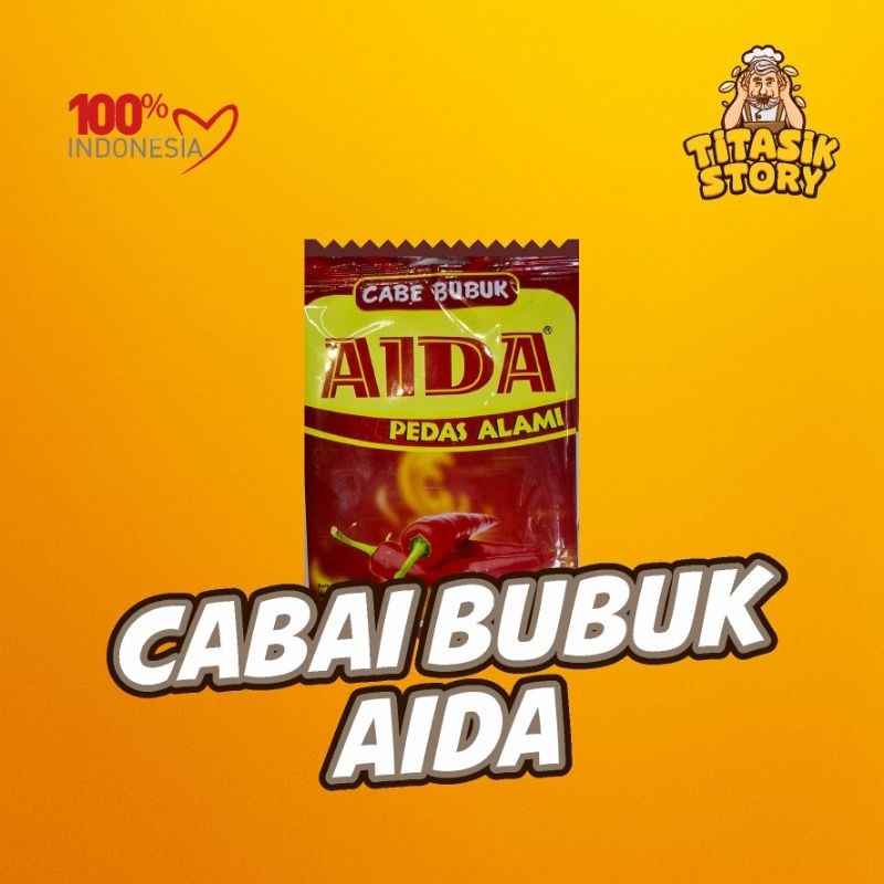 

AIDA BUBUK CABE - Cabe Bubuk - Cabe Giling - Bumbu Tabur Pedas Cap Aida - BPOM 255628001403