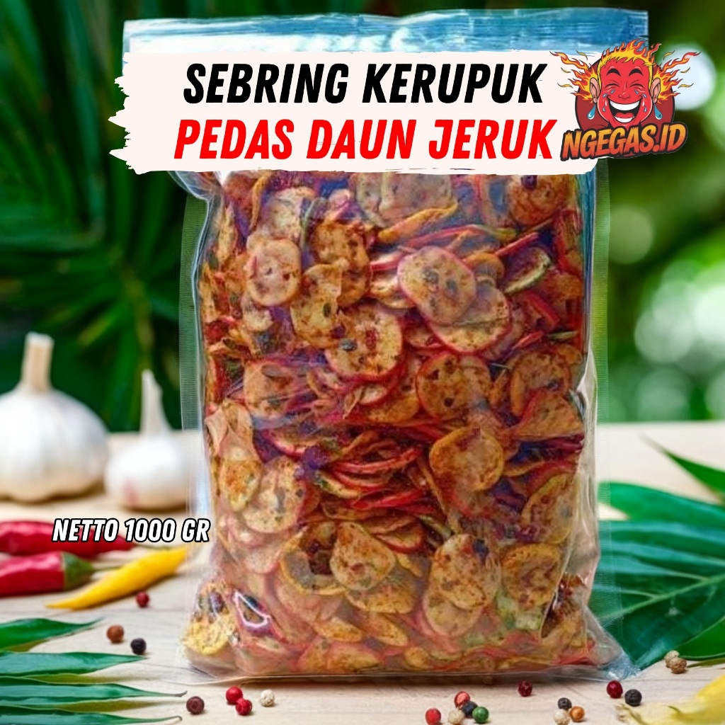 

kerupuk seblak bantat pedas daun jeruk bumbu melimpah 250Gr,500Gr,1Kg