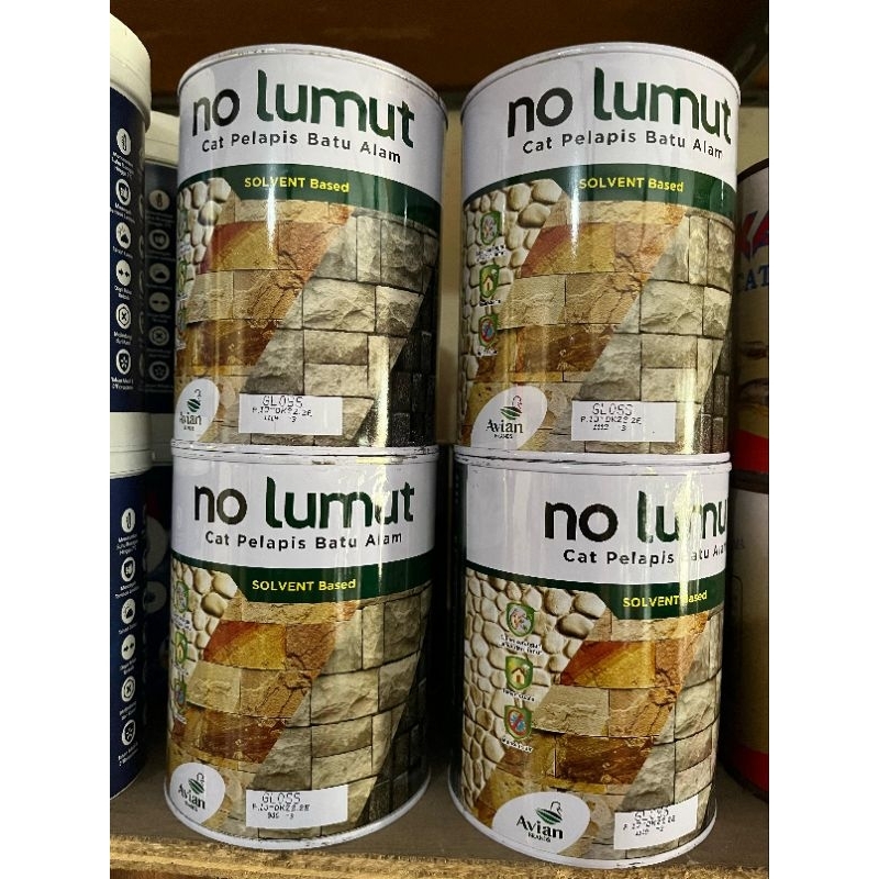 CAT batu alam NO LUMUT GLOSS/cat batu alam bening 1KG