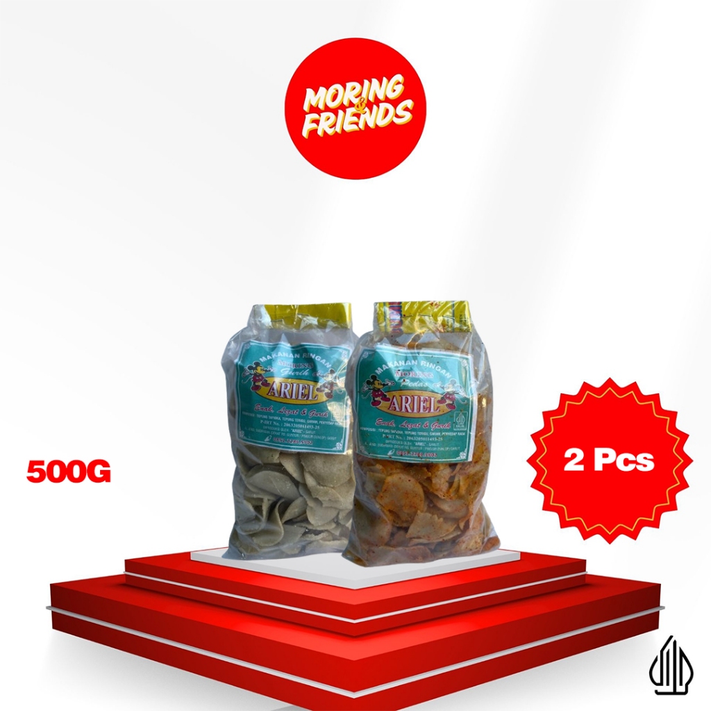 

[2 PCS] KERIPIK MORING PEDAS GURIH / KRIPIK MOLRING CIMOL KERING PEDAS DAN ORIGINAL MURAH 500G