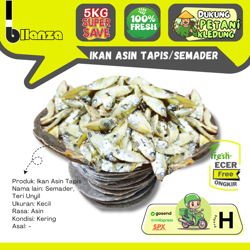 

Bllanza | Ikan Asin Tapis / Semader SUPER — Sayur Gunung ECER (H)