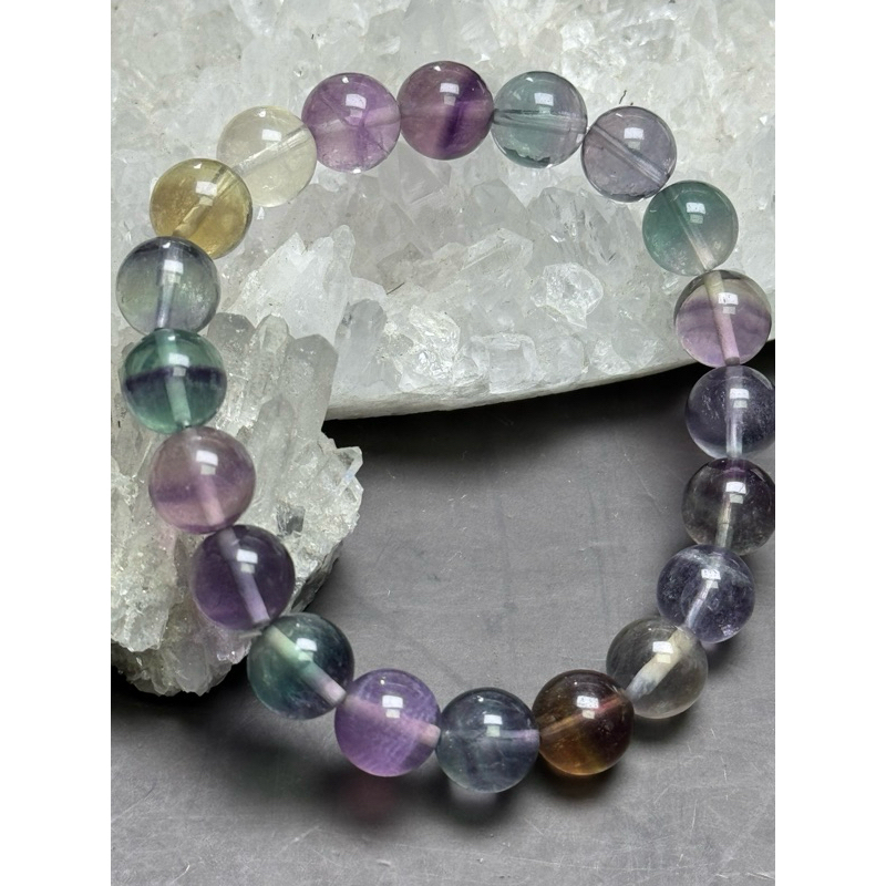 gelang crystal fluorite 9mm with certificate