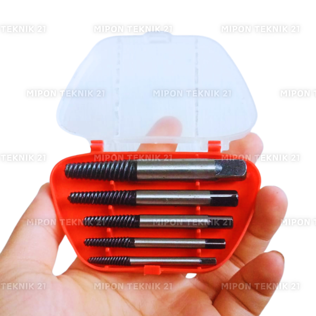 Tap Balik Pembuka Baut Rusak Patah Drat Set 5 Pcs