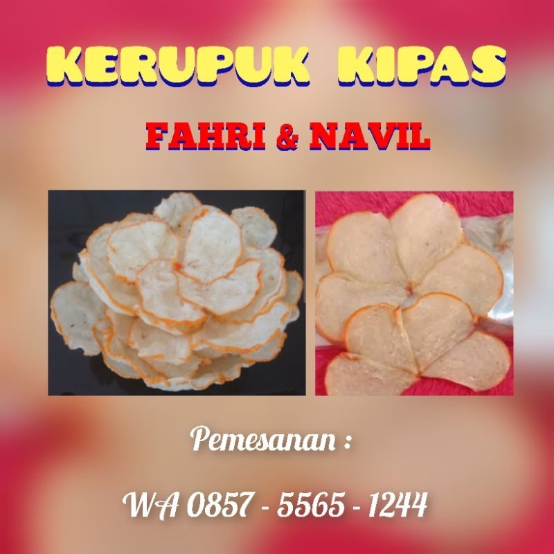 

( Paket 15 Pcs harga special ) KERUPUK KIPAS Khas Madura