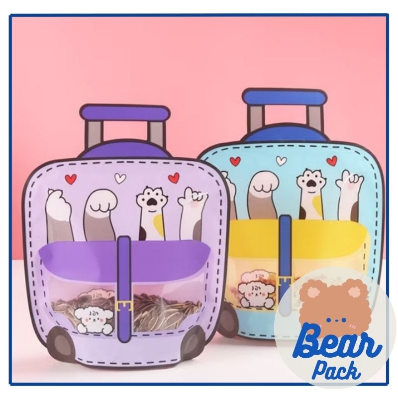

Bear Pack - [ISI 10 PCS] Plastik Ziplock Bentuk Koper | Plastik Hampers | Plastik Ulang Tahun | Plastik Murah