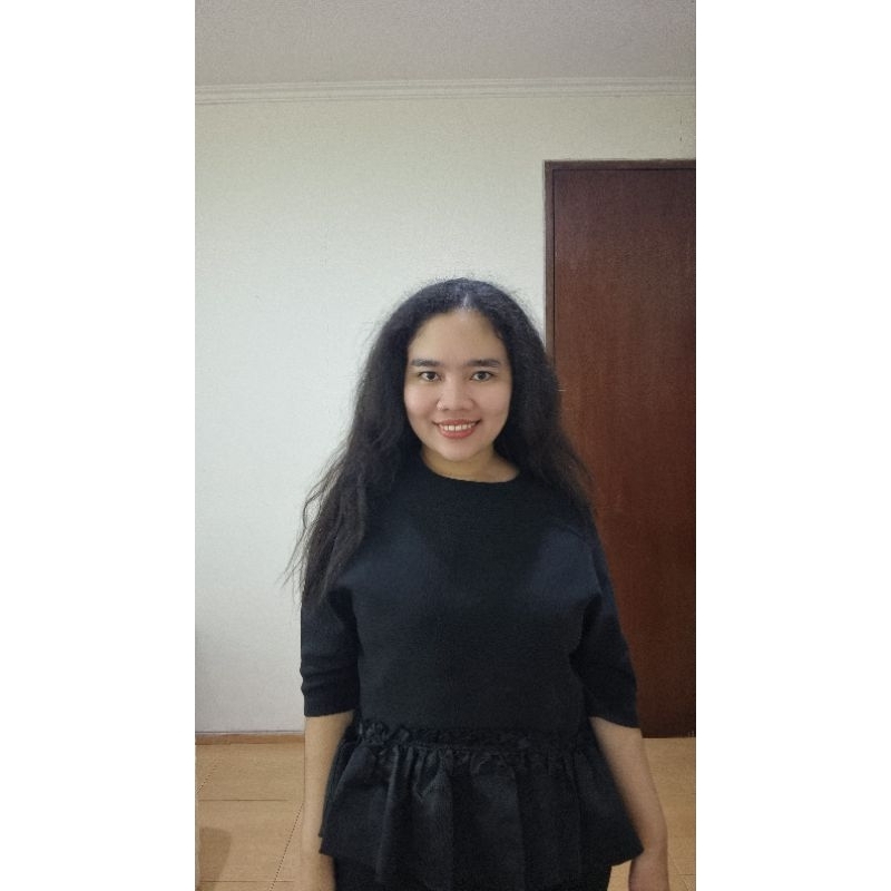 Blouse hitam armani collezioni original preloved