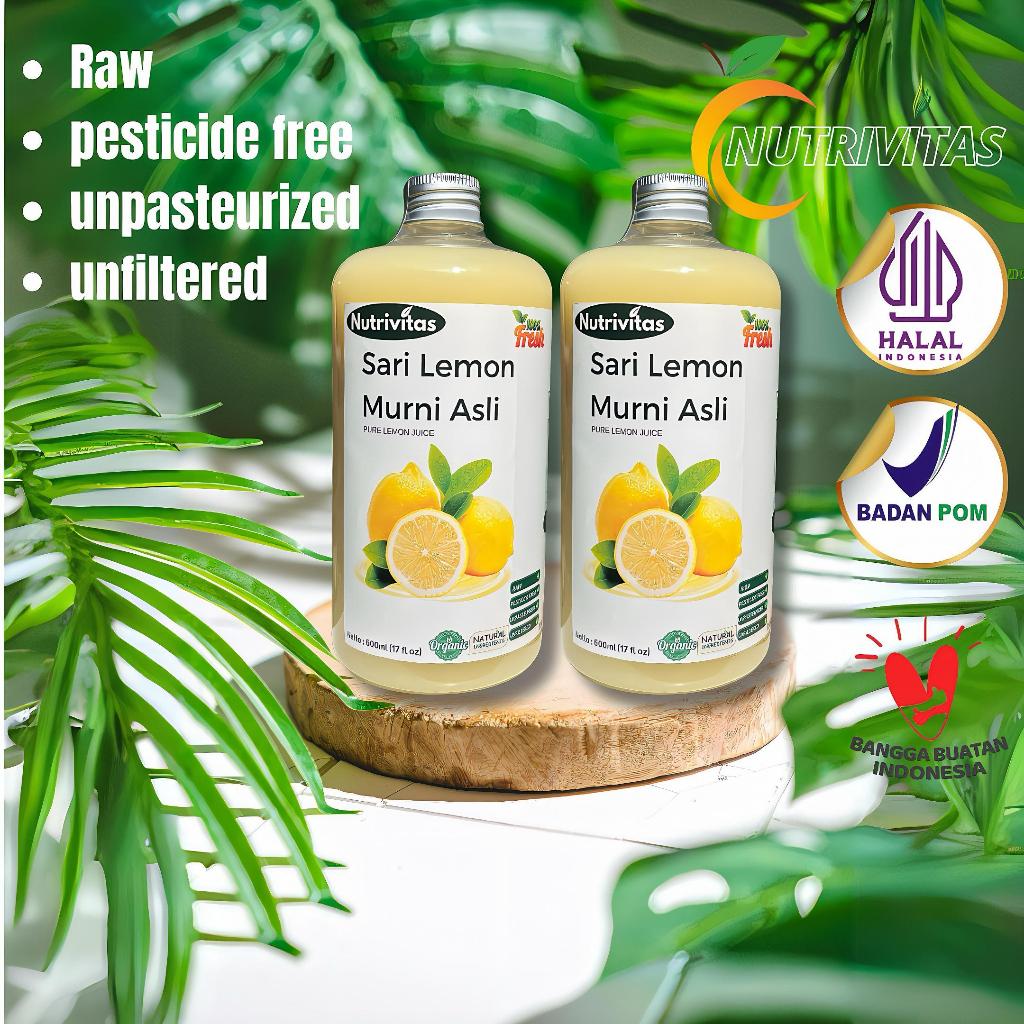 

Nutrivitas Paket Bundle Sari Lemon murni 1 Liter - Sari Lemon Murni Tanpa campuran 500ml