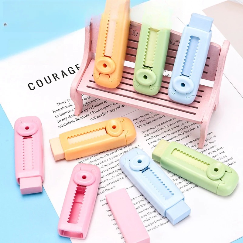 

Penghapus Geser Mekanik Eraser Sliding Hapusan Warna-Warni Colorful