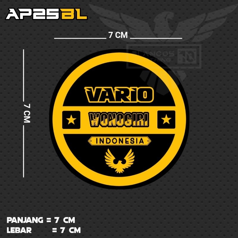 STIKER VARIO WONOGIRI INDONESIA / AP25BL JTG