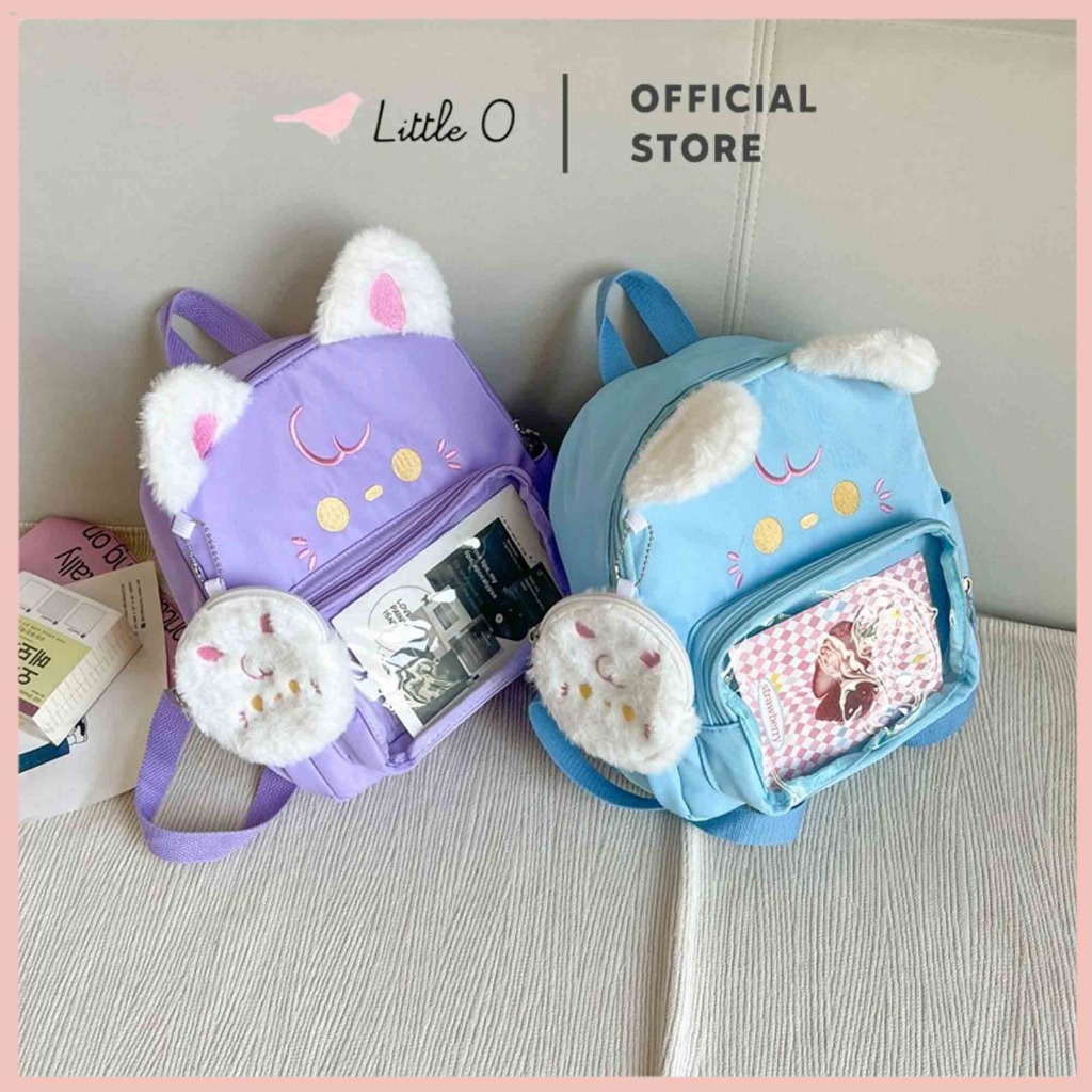 Tas Ransel Anak Perempuan Sekolah TK Paud Backpack Cat Tas Karakter Anak Kucing Tas Lucu