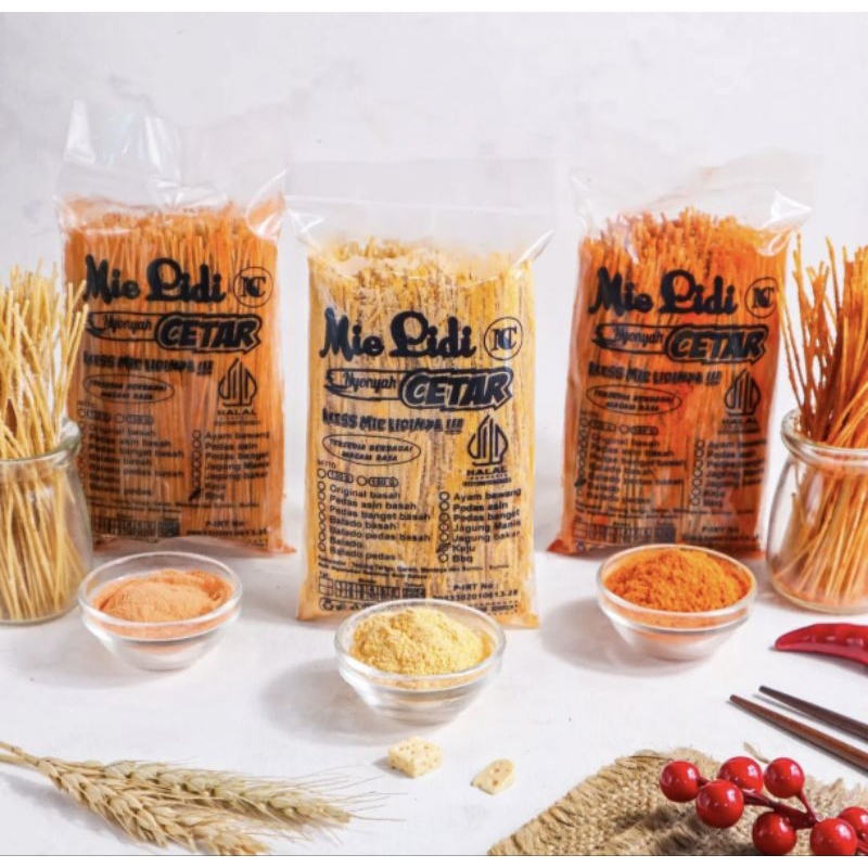 

mie lidi kering cetar gurih renyah halal
